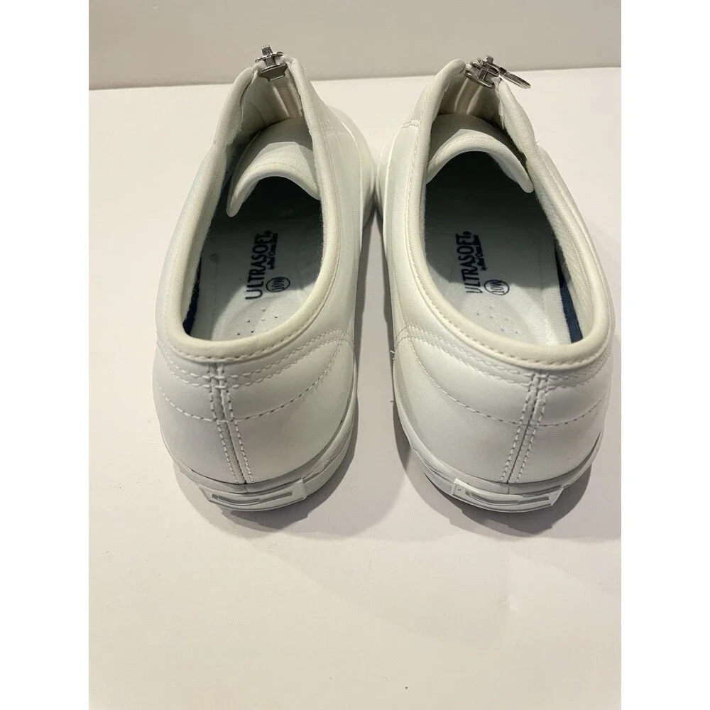 Ultrasoft Women’s Zip Up Sneaker By Red Cross Shoes 10W Leather Nursing